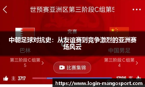中朝足球对抗史：从友谊赛到竞争激烈的亚洲赛场风云