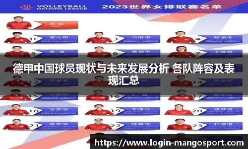 德甲中国球员现状与未来发展分析 各队阵容及表现汇总